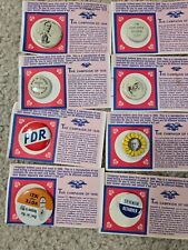 lot of 38 American Oil 1972 Presidential reproduction buttons on original cards picture