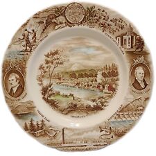 Johnson Brothers The Oregon Plate Meier & Frank Co Brown Vintage  picture