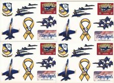 Lot of 4 Sticker Sheets of 6 Blue Angels Military Decals Fat Albert Thunder picture