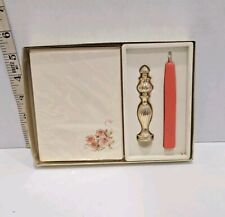 Vintage MCM Avon Fragrance Notes Stationery Sealing Wax & Stamp picture