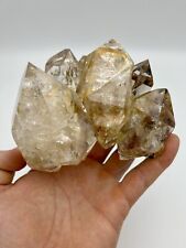 Large High Grade Herkimer Diamond Golden Healer Cluster, 12+ Crystals, Rainbows picture