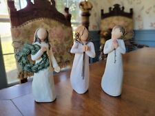 Lot of 3 Willow Tree Angels by Susan Lordi Demdaco - Loving- Friendship - Winter picture