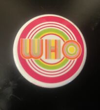 The WHO Button Size 2.5 Inches Vintage Circa 1970’s Mod Pinback Badge RARE picture