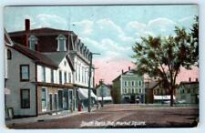 SOUTH PARIS, Maine ME ~ Street Scene MARKET SQUARE 1910 Oxford County Postcard picture