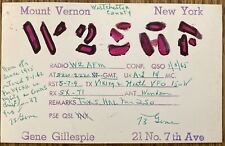 QSL Card - Mount Vernon New York  Gene Gillespie  W2EAF  1965 picture