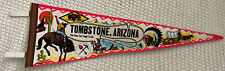 VINTAGE TOMBSTONE ARIZONA PENNANT BRIGHT COLORS WESTERN THEME picture