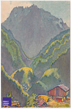 CPA Litho Finhaut Trento Martigny Chamonix 1915s Otto Baumberger Art Deco Alps picture