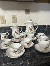 Meissen Coffee Service Set for Eight Birds and insects Rare Find picture