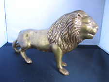 Vintage hand made heavy brass lion figurine (15 x 27 cm) picture