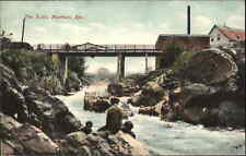 Machias Maine ME Bridge Scenic c1910s Postcard picture