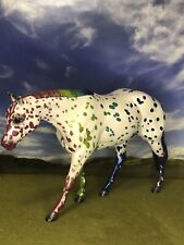 OOAK Breyer cm Custom  Horse Glossy Rainbow Lil Ricky Rocker by D.Williams*Wow  picture