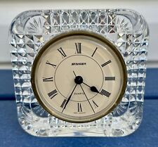 Staiger Desk Clock Square Leaded Glass Housing France, West Germany Movement picture