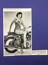 Miss Velocette 1956 Press Clipping Motorcycle Magazine picture