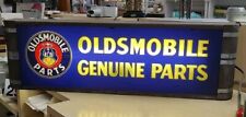 RARE c. 1930s/40s Crest Logo Oldsmobile Genuine Parts Lighted Sign, GUC Works picture