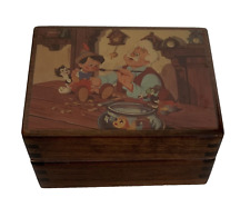 Vintage Reuge Disney Pinocchio Lacquered Wooden Box MUSIC WIND UP IS MISSING picture