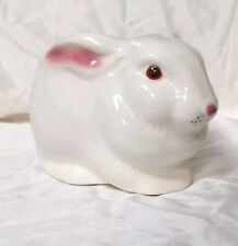 Vintage Avon Ceramic Bunny Rabbit Candle Holder Planter Hand Painted Brazil picture