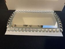 Imperial Candlewick Glass Boudoir Vanity Beaded Mirror. 1940’s Era picture