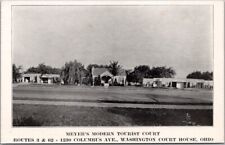 1950s Washington Court House, Ohio Postcard MEYER'S MODERN TOURIST COURT Unused picture