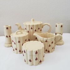 Wedgwood Primrose Bamboo Terra Cotta Jasperwear Set of 6 Pieces MINT Condition.  picture