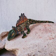 Oaxacan Wood Carving Fantasy Lizard Mexico Folk Art Alebrije Fernando ￼Ojeda picture