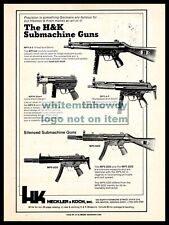 1981 HECKLER & KOCH MP5 A2, A3 and Silences SD2, SD3 SMG Original PRINT AD picture