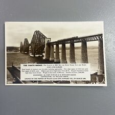 RPPC  The Forth Bridge Edinburgh Scotland PHOTO Postcard 1954 Train History picture