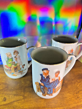 Norman Rockwell Collector's Porcelain Mugs Set - Vintage/Used picture