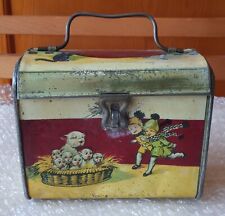 Old lunchbox George Studdy Bonzo and his puppies lunch box pail tin 1920s rare picture