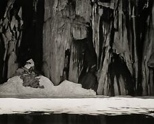 1927/72 ANSEL ADAMS Vintage Rock Cliff Wall Ice Lake Landscape Photo Art 11X14 picture