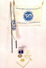 Vintage 1985 President Ronald Reagan Inaugural Items Flags Etc Nice Lot picture