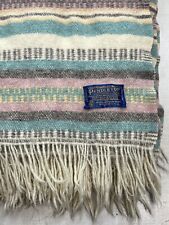 Pendleton Wool Blanket Vintage Ivory Pink Green 53 X 25 53x25 picture