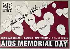 AIDS Memorial Day poster Amsterdam 1994 HIV gay lesbian homosexual cause picture