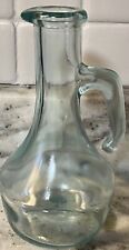 Vintage Made In Italy MOD DEP Glass Pitcher With Handle Bar Flower Vase Decor picture