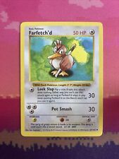 Pokemon Card Farfetch'd Shadowless Base Set 27/102 Near Mint Condition picture