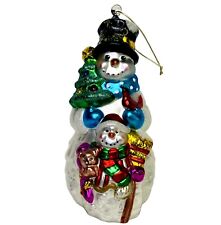 Large Tall Kurt S Adler Snowman Mercury Blown Glass Christmas Ornament Figure picture