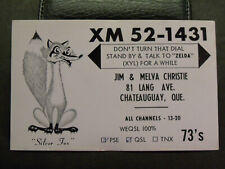 QSL Card - XM52 1431 - Jim & Melva Christie - Chateauguay, Quebec, Canada   picture