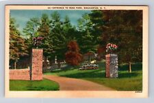 Binghamton NY-New York, Entrance To Ross Park, Antique, Vintage c1951 Postcard picture