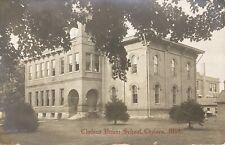 Chelsea Michigan MI Union School 1912 Antique RPPC Real Photo Postcard picture