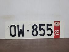 1978 Switzerland TOURIST OBWALD CANTON  License Plate Tag picture