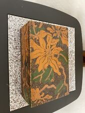 Beautiful Wooden Box With Flowers Vintage  picture
