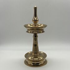 Kerala Diya for Temple Solid Brass 8 Inch Oil Lamp Handmade for Puja Pooja picture