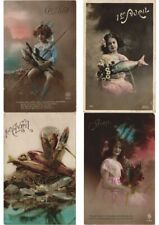 GLAMOUR APRIL 1 FISH FISHES GLAMOUR REAL PHOTO 130 Vintage Postcards (L2961) picture