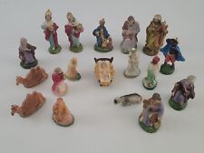 Vintage Italian Christmas Nativity set -  Hand painted Lot of 18 Made In Italy picture