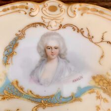 Antique Sevres Style Porcelain Portrait Plate Signed Maglin - Ovington Bros. CP picture