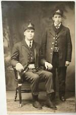 RPPC vtg photo 2 Young Handsome Men 199 CONDUCTOR Uniforms Coin Changers Gay picture