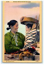 c1950's Navajo Indian Mother And Babe Frashers Photo Vintage Postcard picture