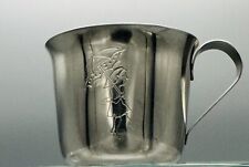 Vintage Morton Umbrella Girl Lundtofte Denmark Stainless Steel Metal Cup picture