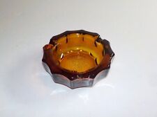 Vintage Amber Brown Thick Glass 4 1/2