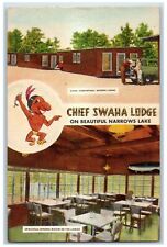 c1940's Chief Swaha Lodge & Restaurant Multiview Murfreesboro Arkansas Postcard picture