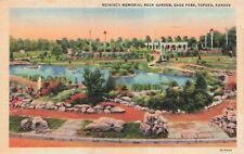 Reinisch Memorial Rock Garden, Topeka, Kansas Vintage PC picture